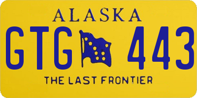 AK license plate GTG443