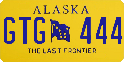 AK license plate GTG444