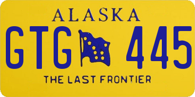 AK license plate GTG445