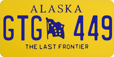 AK license plate GTG449