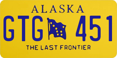 AK license plate GTG451