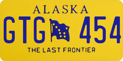 AK license plate GTG454