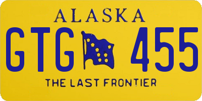 AK license plate GTG455