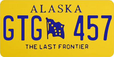 AK license plate GTG457