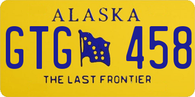 AK license plate GTG458