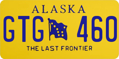 AK license plate GTG460