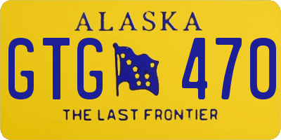 AK license plate GTG470