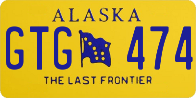 AK license plate GTG474