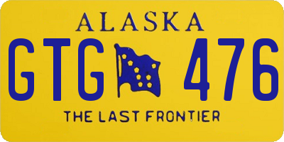 AK license plate GTG476