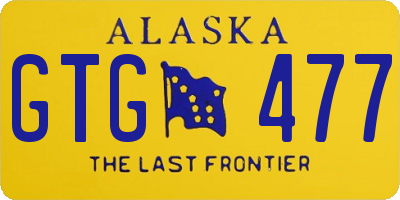 AK license plate GTG477