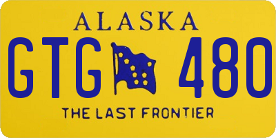 AK license plate GTG480