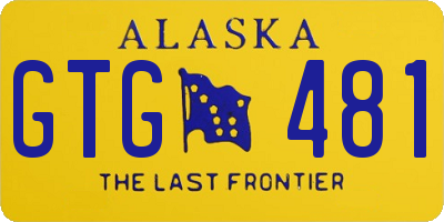 AK license plate GTG481