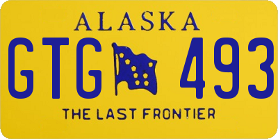 AK license plate GTG493