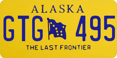 AK license plate GTG495