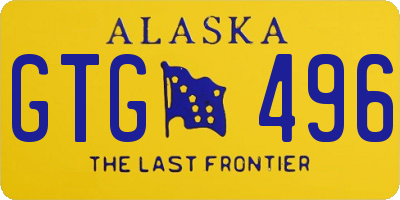 AK license plate GTG496