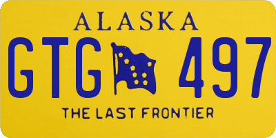 AK license plate GTG497