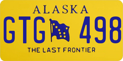 AK license plate GTG498