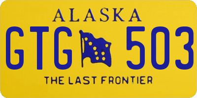 AK license plate GTG503