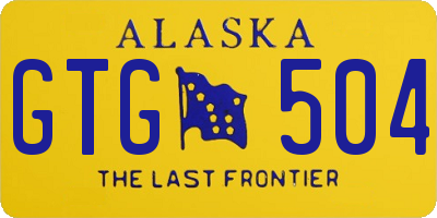 AK license plate GTG504