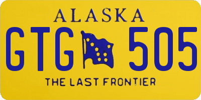 AK license plate GTG505