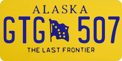 AK license plate GTG507