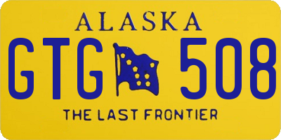 AK license plate GTG508