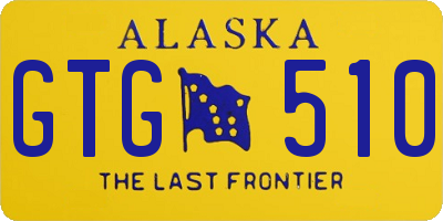 AK license plate GTG510