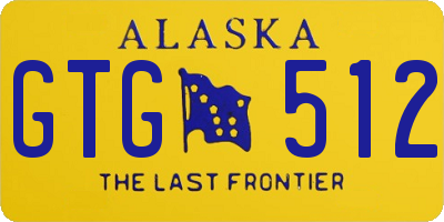 AK license plate GTG512