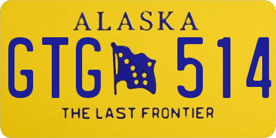 AK license plate GTG514