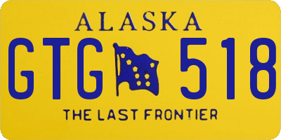 AK license plate GTG518