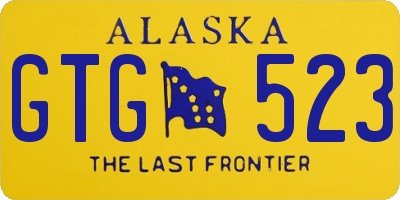 AK license plate GTG523