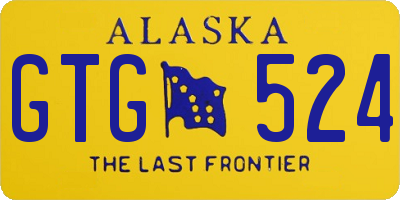 AK license plate GTG524