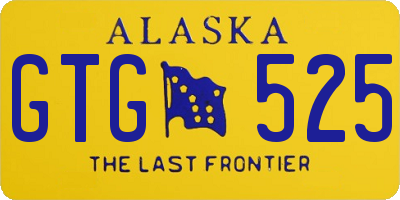 AK license plate GTG525