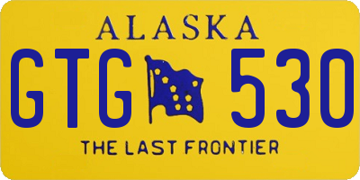 AK license plate GTG530