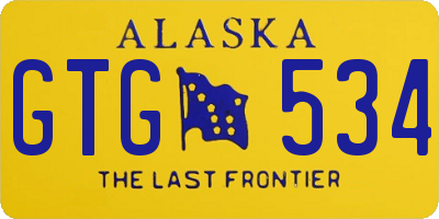 AK license plate GTG534