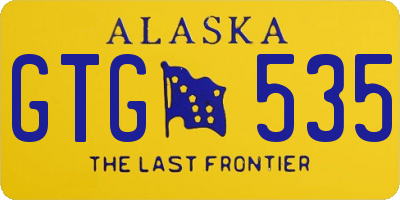 AK license plate GTG535