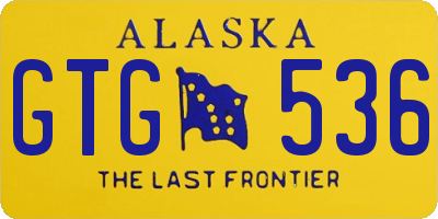 AK license plate GTG536