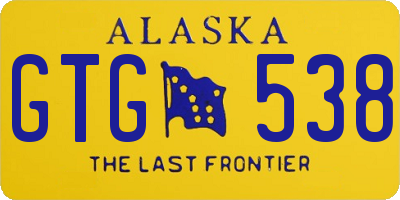 AK license plate GTG538