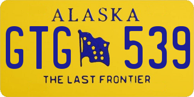 AK license plate GTG539