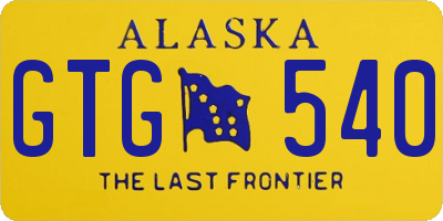 AK license plate GTG540