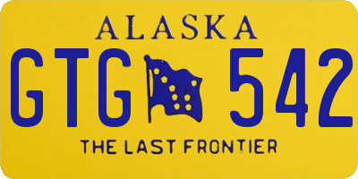 AK license plate GTG542