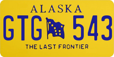 AK license plate GTG543