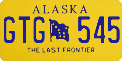 AK license plate GTG545