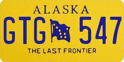 AK license plate GTG547