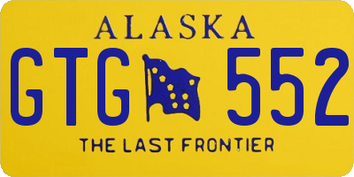 AK license plate GTG552