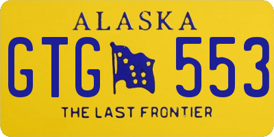 AK license plate GTG553