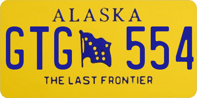 AK license plate GTG554