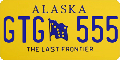 AK license plate GTG555