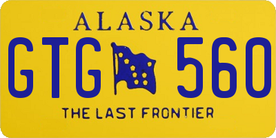 AK license plate GTG560