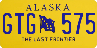 AK license plate GTG575